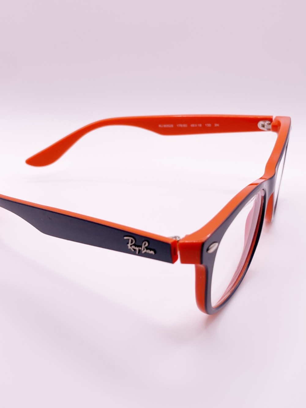 Ray-Ban Two-Tone Rectangular Glasses - Orange & Black - Picture 7 of 7